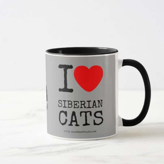 I Liebe-sibirische Katzen-Kaffeetasse Tasse (Rechts)