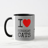 I Liebe-sibirische Katzen-Kaffeetasse Tasse (Links)