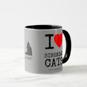 I Liebe-sibirische Katzen-Kaffeetasse Tasse (VorderseiteRechts)