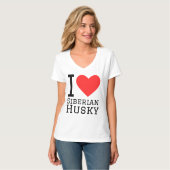 I Liebe sibirischen Husky T-Shirt (Vorderseite Vollansicht)