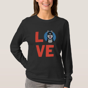 I Liebe Sibirischer Husky Hund Welpenbesitzer und  T-Shirt