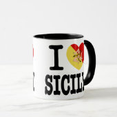 I Liebe Sicily Novelty Tasse (VorderseiteRechts)
