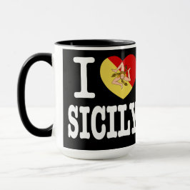 I Liebe Sicily Novelty Tasse