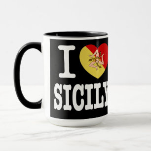 I Liebe Sicily Novelty Tasse