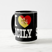I Liebe Sicily Novelty Tasse (Vorderseite Links)