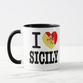 I Liebe Sicily Novelty Tasse