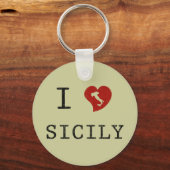 I Liebe Sicily Schlüsselanhänger (Vorderseite)