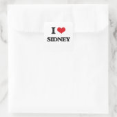 I Liebe Sidney Quadratischer Aufkleber (Tasche)