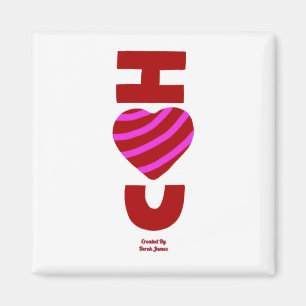 I Liebe Sie 2 Zoll Square Magnet