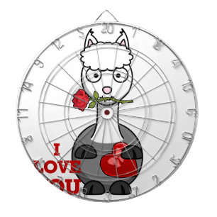 i Liebe Sie alpaca Dartscheibe
