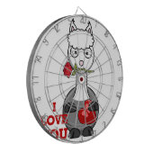 i Liebe Sie alpaca Dartscheibe (Vorderseite Links)