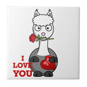 i Liebe Sie alpaca Fliese