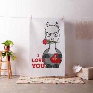 i Liebe Sie alpaca Stoff