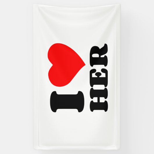 I LIEBE SIE BANNER (Vertikal)