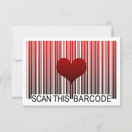 I LIEBE SIE BARCODE EINLADUNG (Vorderseite)