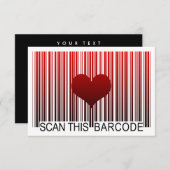 I LIEBE SIE BARCODE EINLADUNG (Vorne/Hinten)