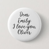 I Liebe Sie benennen Vorlage Button (Vorderseite)