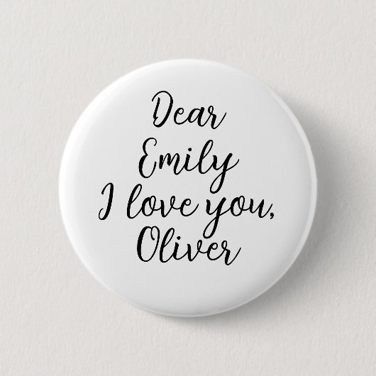 I Liebe Sie benennen Vorlage Button (Vorderseite)