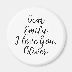 I Liebe Sie benennen Vorlage Magnet