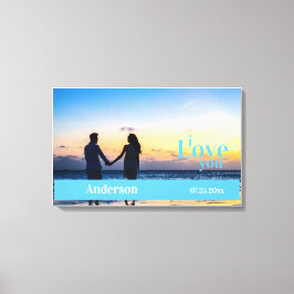 I Liebe Sie benutzerdefinierten Foto Anniversary S Leinwanddruck