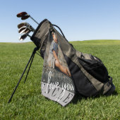 I Liebe Sie Benutzerdefiniertes Foto  Golfhandtuch (Gras)
