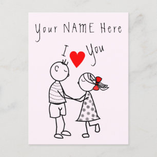 I Liebe Sie Card Liebe Couple - Benutzerdefinierte Postkarte