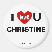 I Liebe Sie Christine Magnet (Vorne)