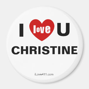 I Liebe Sie Christine Magnet