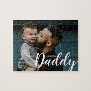 I Liebe Sie Daddy Modern Type Custom Foto Puzzle