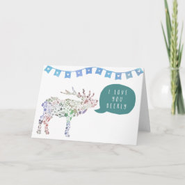 I Liebe Sie Deerly Feiertagskarte