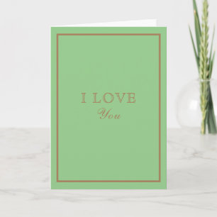 I Liebe Sie Designer Inspiriert Grün Karte