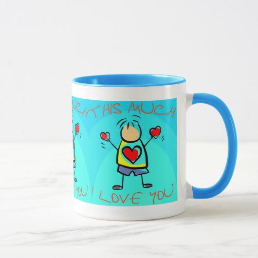 I Liebe Sie dieses viele (7) Tasse (Rechts)