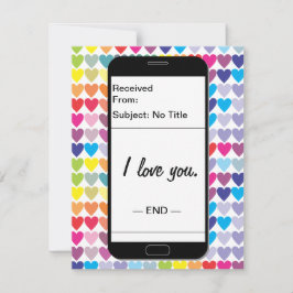 I Liebe Sie E-Mail Smartphone Romantische Valentin Feiertagskarte