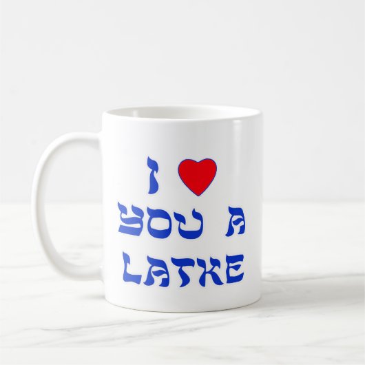 I Liebe Sie ein Latke Kaffeetasse (Links)