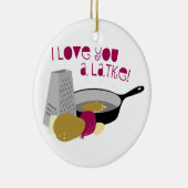 I Liebe Sie ein Latke! Keramik Ornament (Rechts)