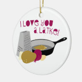 I Liebe Sie ein Latke! Keramik Ornament (Links)