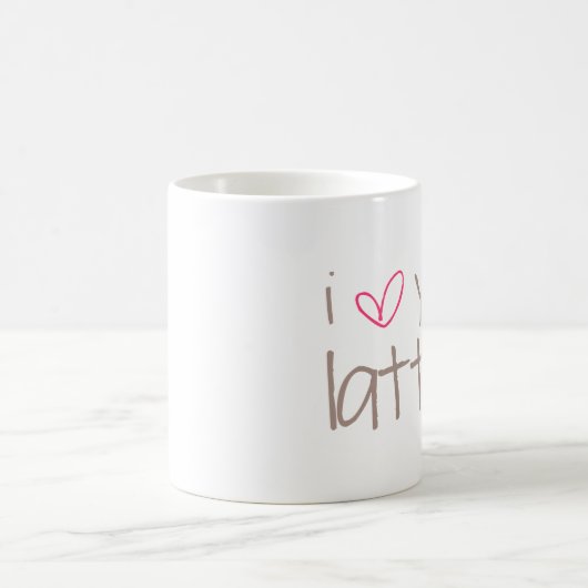 I Liebe Sie ein Latte Kaffeetasse (Mittel)