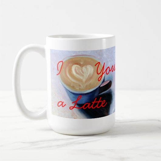 I Liebe Sie eine Latte Kaffee-Tasse Kaffeetasse (Links)