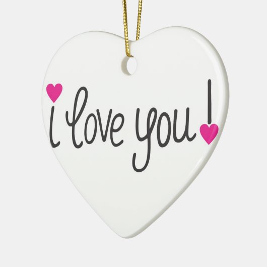 **I LIEBE SIE** ERWACHSENE KERAMIK ORNAMENT (Links)