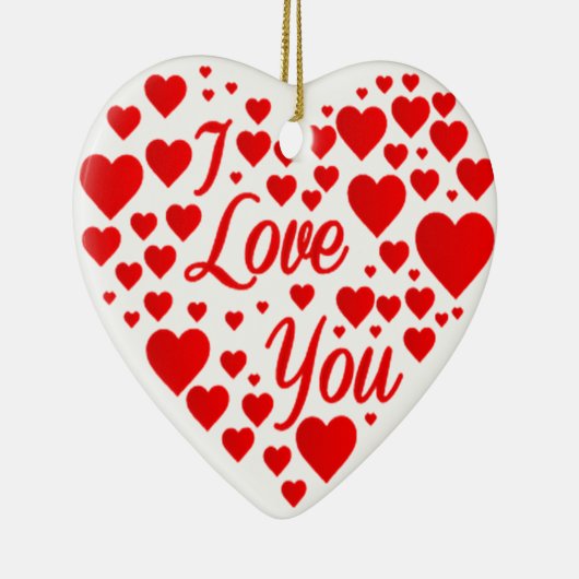 **I LIEBE SIE** ERWACHSENE KERAMIK ORNAMENT (Rechts)