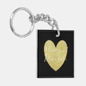 I Liebe Sie fahren Safe Gold Heart Keychain Schlüsselanhänger (Vorderseite links)