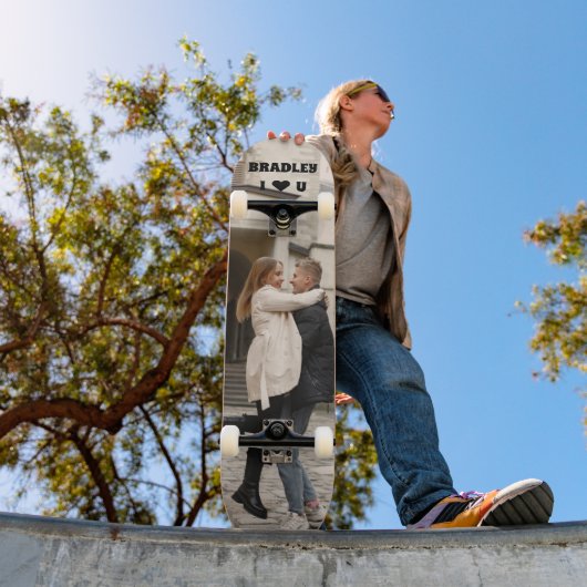 I Liebe Sie fügen Ihr eigenes Foto Individuelle Na Skateboard (Außenbereich 1)