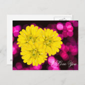 i Liebe Sie gelbe Blume Postkarte (Vorne/Hinten)