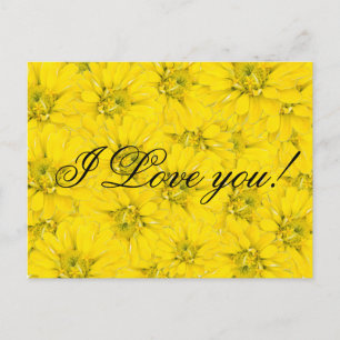 i Liebe Sie gelbe Blume Postkarte