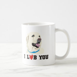 I Liebe Sie goldenes Labrador-Retriever-Thema Kaffeetasse