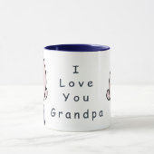 I Liebe Sie Großvater-Tasse Tasse (Zentrum)