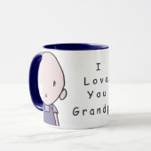 I Liebe Sie Großvater-Tasse Tasse (Vorderseite Links)