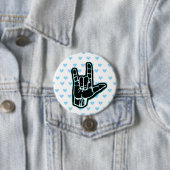 I Liebe Sie (Hand ASL) Button (Beispiel)