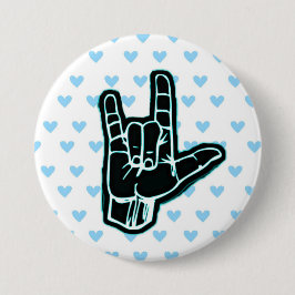 I Liebe Sie (Hand ASL) Button