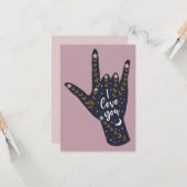 I Liebe Sie Hand Card Karte (Vorderseite/Rückseite Beispiel)